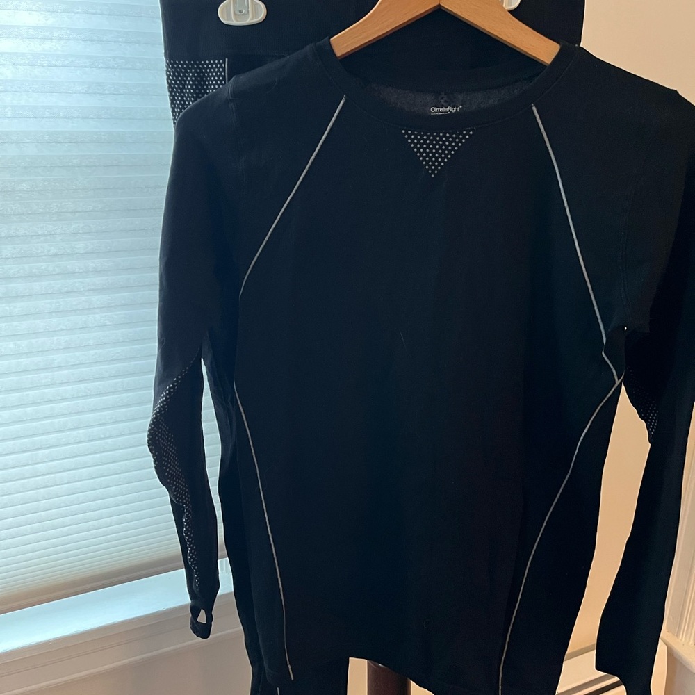 Cuddl dud Black Long Sleeve bottom and Top